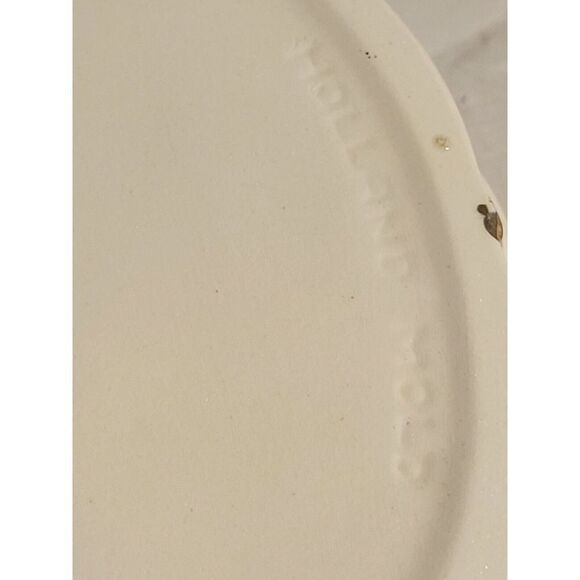 VTG HOLLAND MOLD HANDMADE WHITE DIAMOND & GOLD CUSHION STYLE TRINKET BOX & LID - Picture 9 of 10